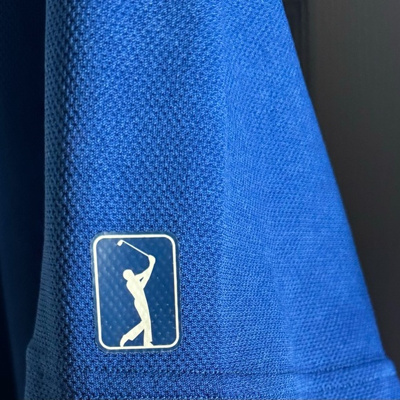 PGA Tour Branded Blue Golf Polo - Picture 3 of 5